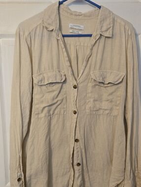Zara Pemium Demin Collection 100%  Linen Shirt